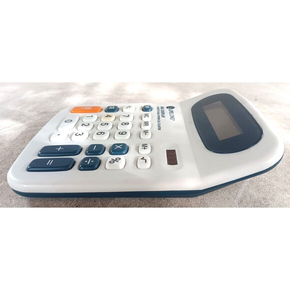 Lifelong Big Display & Digits Dual Power Calculator White Vintage - Picture 2 of 5